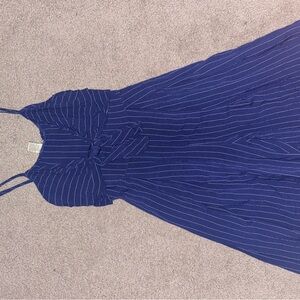 Elegant Blue Striped Romper